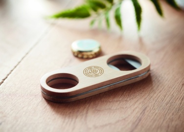 Logo trade corporate gifts picture of: Oval Bamboo bottle opener VALBAMPER