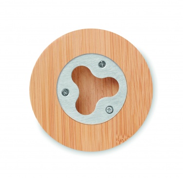 Logotrade corporate gifts photo of: Bamboo bottle opener/ coaster DAKAI