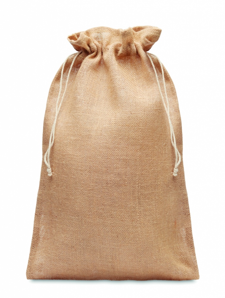 Logo trade promotional merchandise photo of: Large jute gift bag 30x47 cm