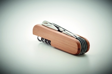 Logotrade promotional giveaway image of: Multi tool pocket knife bamboo