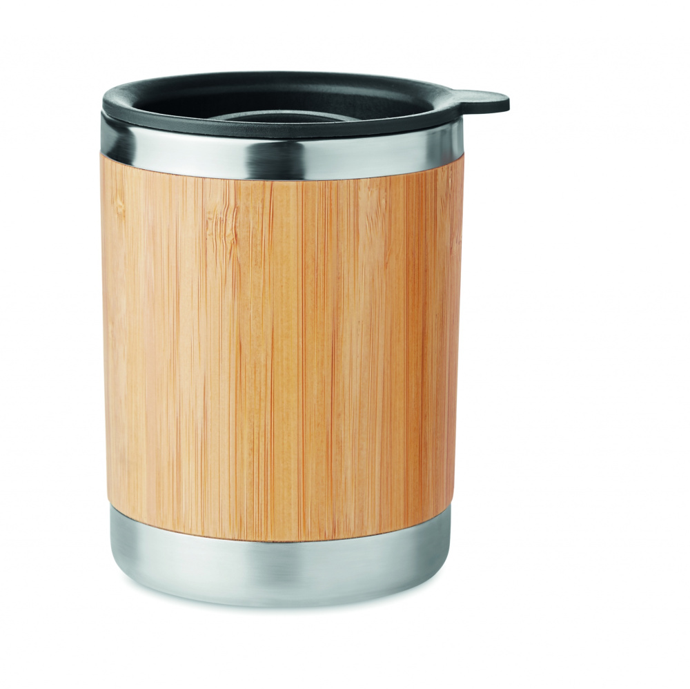 Logo trade promotional items image of: Tumbler in bamboo cover 250ml
