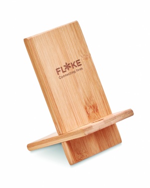 Logo trade promotional giveaway photo of: Bamboo phone stand/ holder WHIPPY