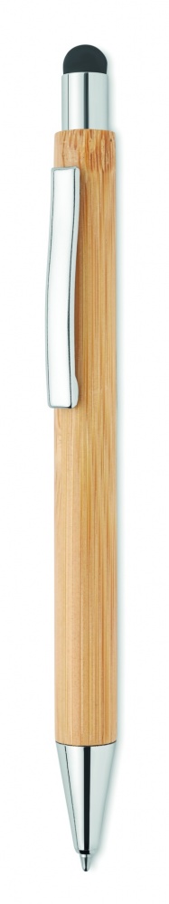 Logo trade promotional items image of: Bamboo ballpoint pen with blue ink