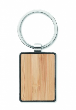 Logotrade promotional giveaways photo of: Rectangular key ring bamboo WEST