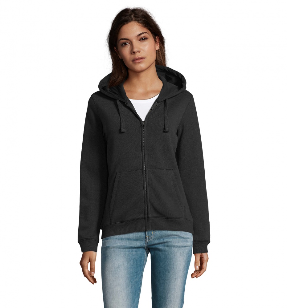 Logo trade advertising products image of: SPIKE WOMEN ZIP HOOD SWEAT