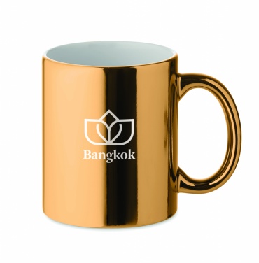 Logo trade promotional items image of: Ceramic mug metallic 300 ml