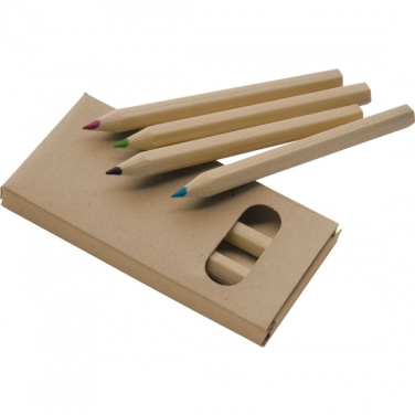 Logotrade corporate gift picture of: Wooden crayons MINNIE