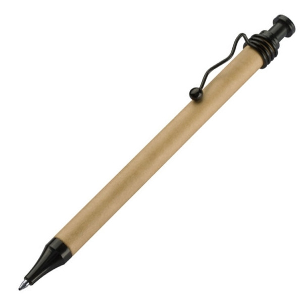 Logo trade promotional merchandise image of: Cardboard ballpen CRAMLINGTON