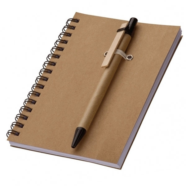 Logo trade promotional gifts picture of: A6 ECO Notepad KEYSTONE