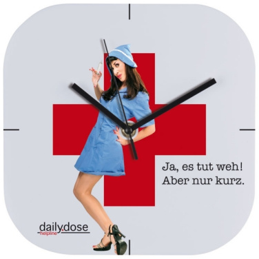 Logo trade promotional giveaway photo of: Wall clock with all over clock face BEL AIR