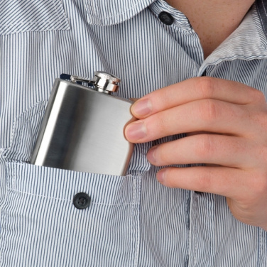 Logotrade promotional giveaway picture of: Stainless steel hip flask FRESNO 104 ml