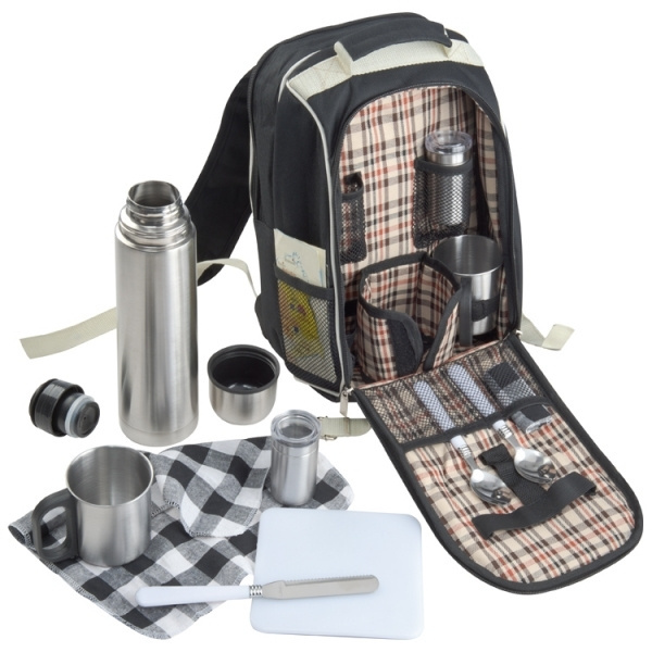 Logo trade advertising products image of: Luxurious picnic backpack with cool bag GEORGIA