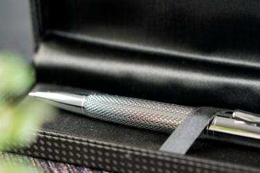 Logo trade advertising products image of: Metal ballpen CHESTER