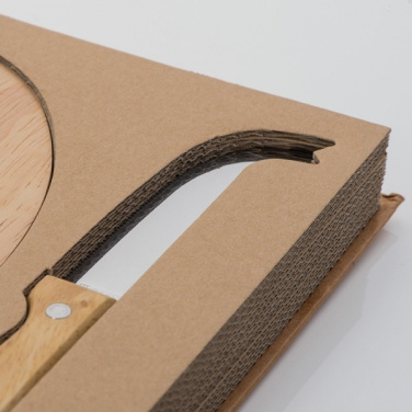 Logo trade promotional gifts image of: Cheese chopping board with knife GOUDA