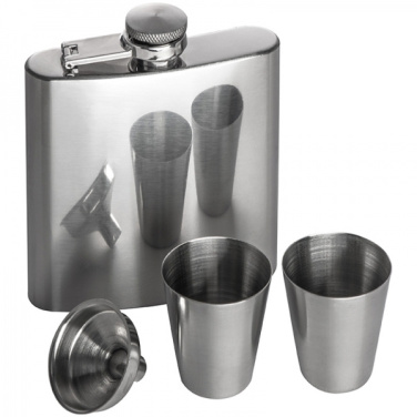 Logotrade promotional merchandise picture of: Hip flask with 2 shot glasses SANDVIKEN 170 ml