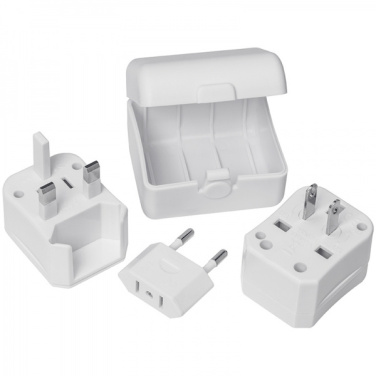 Logo trade promotional merchandise picture of: Travel adapter PERU