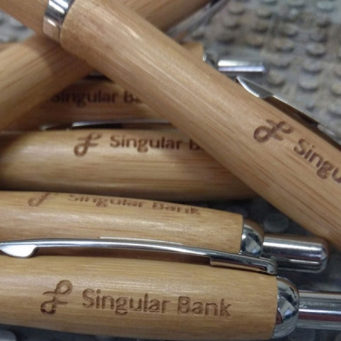 Logo trade advertising products picture of: Wooden ballpen BRENTWOOD
