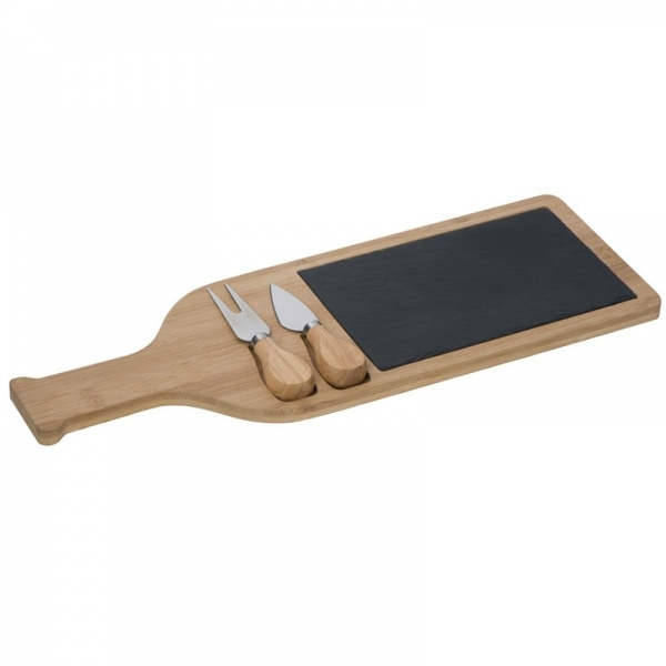 Logotrade promotional giveaway picture of: Cheese chopping board with slate plate CALAIS