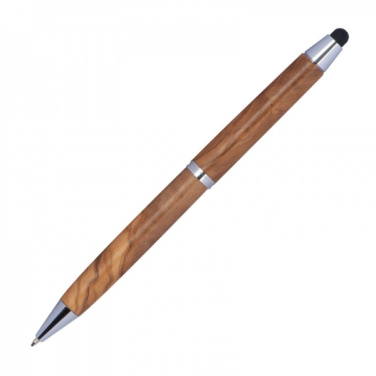 Logotrade promotional item picture of: Wooden ballpen with touch function ERFURT
