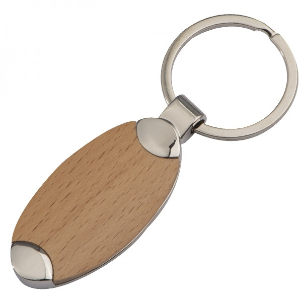 Logo trade promotional merchandise picture of: Wooden keyring BALTRUM