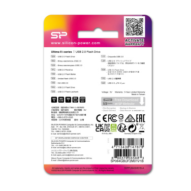 Logotrade promotional merchandise photo of: Pendrive Silicon Power Ultima II i-series 2.0