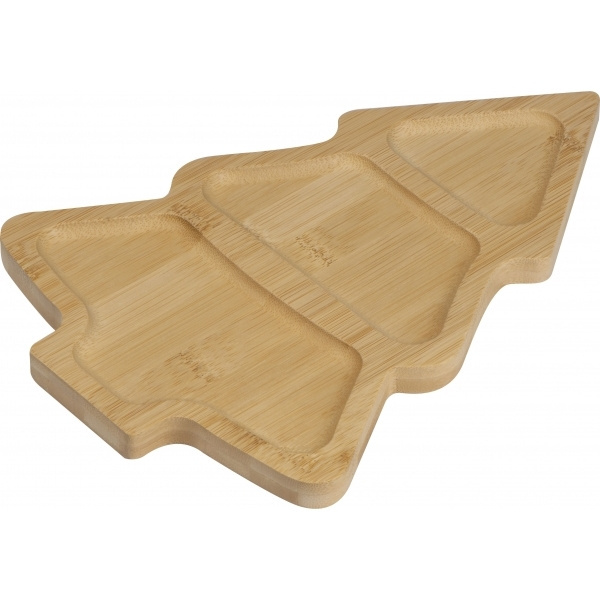 Logo trade business gifts image of: Bamboo snack tray LOUISVILLE