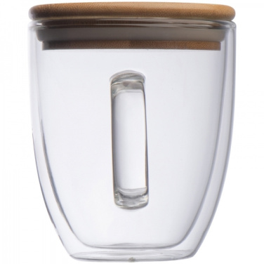 Logotrade promotional giveaway picture of: Double-walled glass cup GERTHE 350 ml