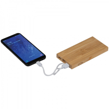 Logotrade business gift image of: Bamboo power bank KATOWICE