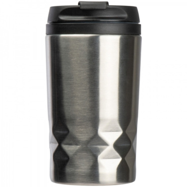Logo trade promotional product photo of: Stainless steel mug with lid ROMA 250 ml