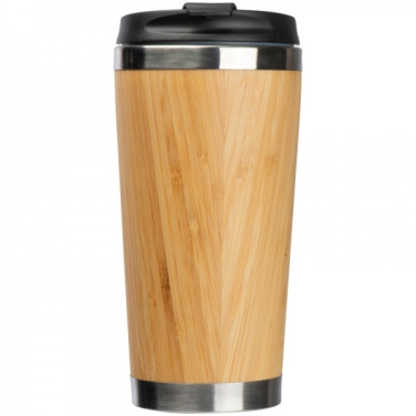 Logotrade promotional giveaways photo of: Stainless steel mug BAMBOOGARDEN 400 ml
