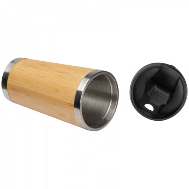 Logotrade advertising product image of: Stainless steel mug BAMBOOGARDEN 400 ml