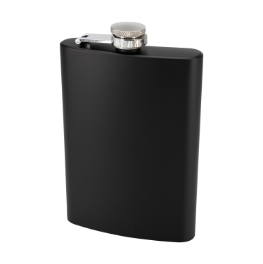Logo trade promotional merchandise photo of: Hip flask OLYMPOS Schwarzwolf