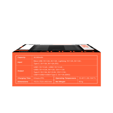 Logotrade advertising product picture of: POWER BANK SILICON POWER QX55 30000 MAH