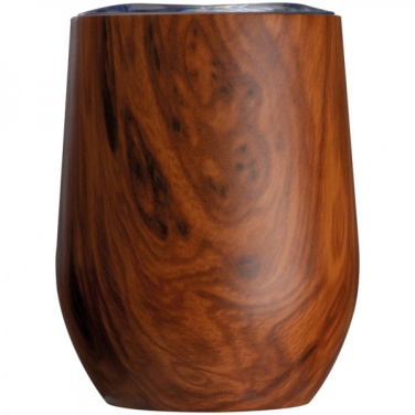 Logotrade business gifts photo of: Stainless steel mug with wooden look BRIGHTON 380 ml