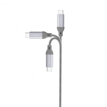 Logo trade corporate gift photo of: Nylon data transfer cable LK30 Type - C Quick Charge 3.0