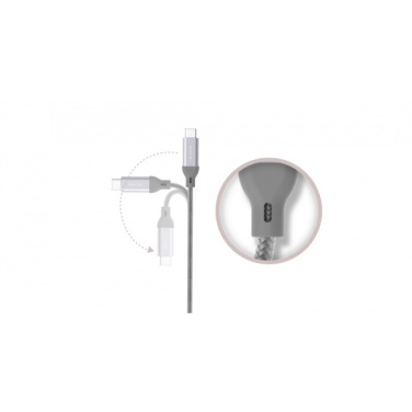 Logotrade promotional items photo of: Nylon data transfer cable LK30 Type - C Quick Charge 3.0