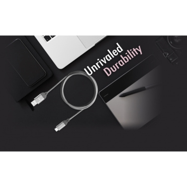 Logotrade promotional product image of: Nylon data transfer cable LK30 Type - C Quick Charge 3.0