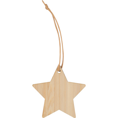 Logo trade promotional gifts image of: Bamboo star pendant FOGGIA