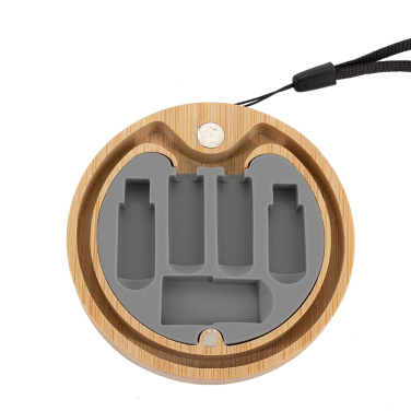 Logotrade promotional giveaway picture of: 4in1 cable in wooden case, LH-ZM01