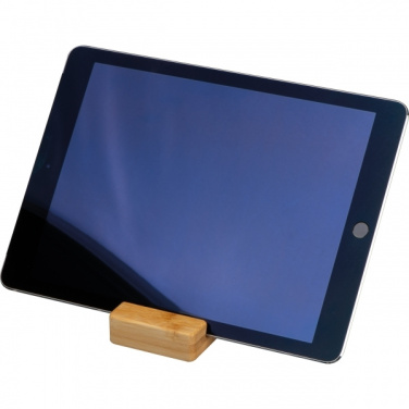 Logo trade promotional products picture of: Bamboo smartphone holder SAN SEBASTIAN