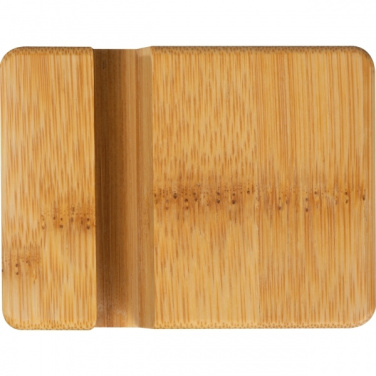 Logotrade promotional giveaway image of: Bamboo smartphone holder SAN SEBASTIAN