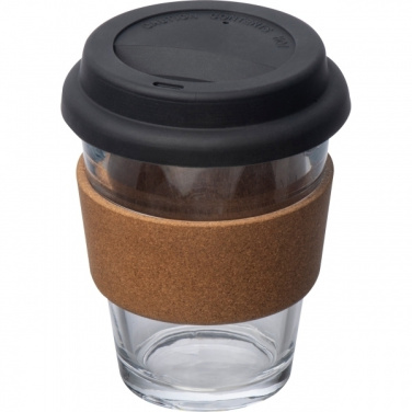 Logotrade promotional item picture of: Glass drinking cup WROCŁAW 350ml