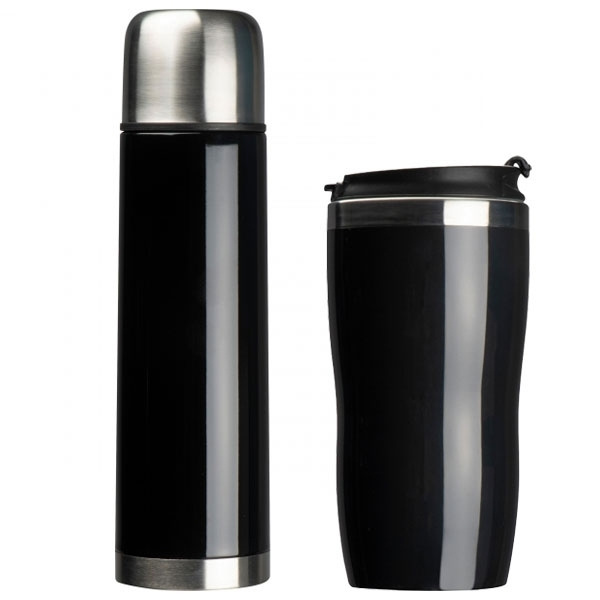 Logo trade corporate gift photo of: Set of vacuum flask and drinking cup SPLIT 450 ml