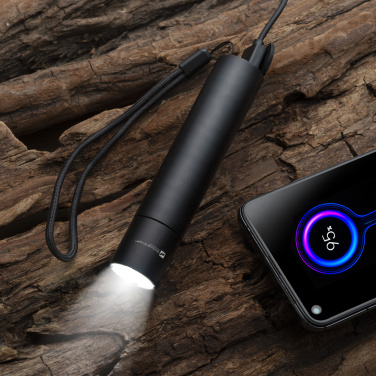 Logo trade promotional merchandise image of: Flashflight ZAGROS Schwarzwolf