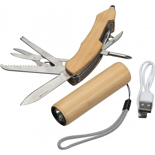 Logotrade advertising products photo of: Set Torch and pocket knife OLDHAM