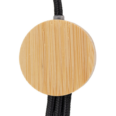 Logotrade promotional giveaways photo of: 3-in-1 cable with elighted logo in a wooden casing, LH-ZMU06