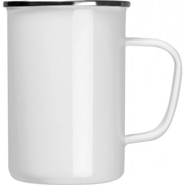 Logo trade corporate gifts image of: Enamel cup Adelaine