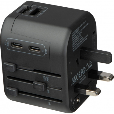 Logo trade promotional merchandise image of: Travel Adapter Maracena