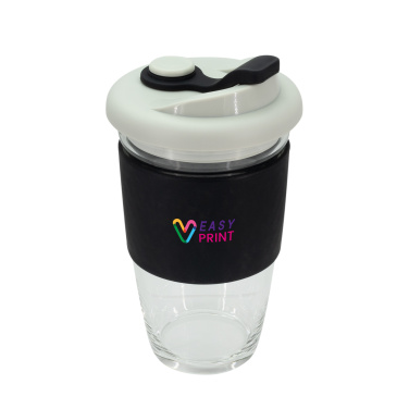 Logo trade promotional giveaways picture of: Glass coffee cup 424 ml