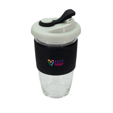 Logo trade promotional gifts image of: Glass coffee cup 424 ml